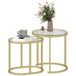 Lot de 2 tables basses - homcom - encastrable - structure en acier et plateau en verre trempé transparent ... Lot de 2 tables basses - homcom - encastrable - structure en acier et plateau en verre trempé transparent ...