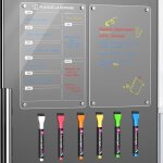 Lot de 2 tableau magnetique frigo a4 (30 x 20cm) acrylique tableau magnetiqueavec marqueur  craie liquide ...