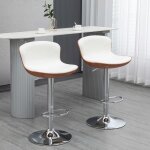Lot de 2 tabouret de bar chaise de bar hauteur dassise r�glable 64 - 85 cm pivotant 360� rev�tement synth�tiqu ...