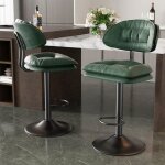 Lot de 2 tabourets de barchaise de bar rembourr�tabouret de bar avec repose - piedschaise haute avec ...
