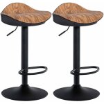 Tabourets de bar - d�coshop26 - ergonomiques - pvc - m�tal noir - r�glables en hauteur