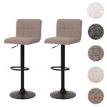 Lot de 2 tabourets de bar mcw - g87 taupe Lot de 2 tabourets de bar mcw - g87 taupe
