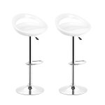 Lot de 2 tabourets de bar. mipan. style contemporain avec dossier en forme de lune baie . max:120kg. ...