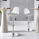 Lot de 2 tabourets de bar rotatif sur 360� - mengda - tabourets bar moderne chaise haute - avec dossier ...