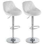 Lot de 2 tabourets de bar - rotation  360 et hauteur rglable - 474983 - 103cm