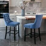 Lot de 2 tabouret de bar scandinavechaise de bar velours avec pieds en bois noirchaise haute de cuisine ... Lot de 2 tabouret de bar scandinavechaise de bar velours avec pieds en bois noirchaise haute de cuisine ...
