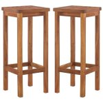Lot de 2 tabourets de bar - sweet - bois dacacia massif pour ext�rieur - 305 x 305 x 74cm shop79583077 ...