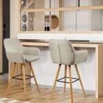 Lot de 2 tabouret haute de bar avec accoudoir - chaise jolis facile  monter de salle  manger - errolves ...