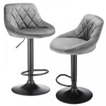 Lot de 2 tabouret haute de bar joli r�glable en hauteur avec accoudoir de salle � manger - errolves - ...