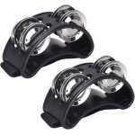 Lot de 2 tambourins � pied tambourin � percussion avec cymbalettes en acier et sangle r�glable instrument ...