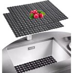 Lot de 2 tapis d�vier pvc - protection antid�rapante pour cuisine & salle de bain - 40x30 cm - adaptable ...