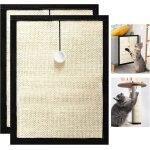 Lot de 2 tapis griffoirs muraux en sisal pour chat - avec balle pour chat - 40 x 30 cm - planche à gratter ... Lot de 2 tapis griffoirs muraux en sisal pour chat - avec balle pour chat - 40 x 30 cm - planche à gratter ...