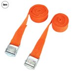 Lot de 2 tendeurs de sangles darrimage  cliquet pour traction de vhicule (1 25 m)