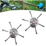 Lot de 2 t�tes de d�broussailleuse en fil dacier t�tes de rechange pour d�broussailleuse - 6 lames * ...