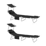 Lot de 2 transats de jardin ogs48 - schx2 sobuy - chaises longue pliable position réglable avec parasol ... Lot de 2 transats de jardin ogs48 - schx2 sobuy - chaises longue pliable position réglable avec parasol ...