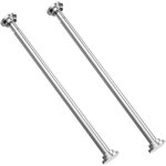 Lot de 2 tringles � rideaux t�lescopiques en acier inoxydable (65 - 100 cm) tringles de douche pour salle ...