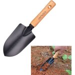 Lot de 2 truelles de jardinage mini - pelle en acier au carbone avec manche en bois pour les travaux ... Lot de 2 truelles de jardinage mini - pelle en acier au carbone avec manche en bois pour les travaux ...