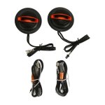Lot de 2 tweeters de voiture hifi noirs  structure compacte 150 w avec base pour tous les systmes audio ...