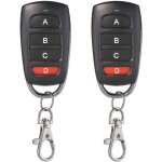 Lot de 2 universel porte de garage clonage clé fob télécommande 433 mhz 4 bouton cloner pour porte de ... Lot de 2 universel porte de garage clonage clé fob télécommande 433 mhz 4 bouton cloner pour porte de ...