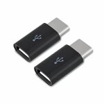Lot de 2 usb type c 3. 1 connecteur usb - c m�le vers micro usb femelle adaptateur convertisseur noir ...