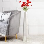 Lot de 2 vase d�coratif en verre - grand vase � poser au sol 77cm - pour fleurs s�ches et artificielles ...