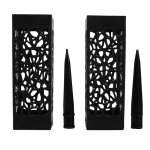 Lot de 2 vases funéraires noirs pour cimetière design creux unique installation facile supports de fleurs ... Lot de 2 vases funéraires noirs pour cimetière design creux unique installation facile supports de fleurs ...