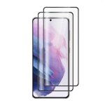 Lot de lot de 2 verres tremps pour samsung galaxy s21 . vitre protection dcran bord noir - anti rayures ...