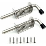 Lot de 2 verrous ressort en acier inoxydable pour porte de garage et abri de jardin pzcc