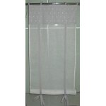 Lot de 2 voilages 45x130cm stores enrouleurs tissu imprim broderie ins gris