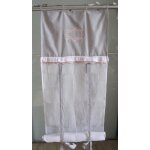 Lot de 2 voilages 45x160cm stores enrouleurs broderie dentelle diane gris