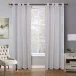 Lot de 2 voilages rideaux - porte rideaux cantonnires pure - blanc - 140 x 220 cm