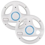 Lot de 2 volants pour nintendo wii / wii u ? accessoire compatible manette wiimote ? jeu de course mario ...