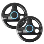 Lot de 2 volants pour nintendo wii / wii u ? accessoire compatible manette wiimote ? jeu de course mario ...