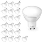Lot de 20 ampoules led gu10 spot 3w spotlight blanc froid 16led etanche ip20 120 50x55mm - yuan yuan ...