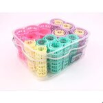 Lot de 20 bigoudis auto - adh�sifs spirales pour boucles diy sans chaleur label