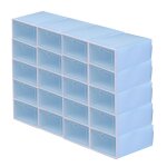 Lot de 20 botes  chaussures (bleu) indpendante - empilable - bote de rangement en plastique 33 x ...