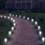 Lot de 20 bornes solaires led lampes de jardin planter