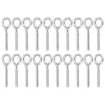 Lot de 20 boulons � ?il m4 en acier inoxydable soud�s � la machine tige de vis ferm�e