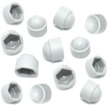 Lot de 20 cache - �crous hexagonaux en plastique blanc m10 (cl� de 17 mm) pour �crous et boulons hexagonaux ...