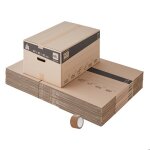 Pack and move - lot 20 cartons d�m�nagement l larges - 40 x 60 x 40 cm - poign�es renforc�es - 1 adh�sif ...
