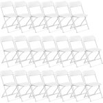Lot de 20 chaises de rception pliantes - blanc