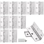Lot de 20 charniere porte - 44mm � 32mm - charni�res pliables en acier inoxydable avec 120 vis pour portes ...