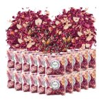 Lot de 20 confettis de fleurs naturelles pour mariage p�tales de rose s�ch�s biod�gradables pour anniversaire ...
