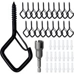 Lot de 20 crochets de plafond pour guirlandes lumineuses plantes et carillons oliens dcorations de ...