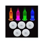 Lot de 20 dessous de verre led colors autocollants lumineux pour bar boisson verre de bire verre vin ...