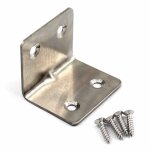 Lot de 20 �querres dangle en l inox 38 x 30 x 30 mm avec vis
