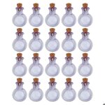 Lot de 20 mini bouteilles en verre mini bouteilles en lige vides pour cadeau danniversaire