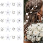Lot de 20 mini pinces  cheveux en forme de fleur avec strass - petites pinces  cheveux dcoratives ...