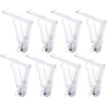 Lot de 20 pinces � nappe en plastique transparent � ressorts pour nappe de table ou pique - nique