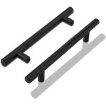 Lot de 20 poign�es de placard de cuisine noires de 160 mmen acier inoxydable pour armoiresalle de bain ...